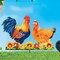 Collections Etc Solar Powered Realistic Rooster and Hen Garden Stake